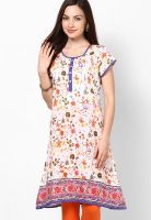 Karigari Off White Printed Kurtis