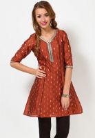 Kira Brown Printed Kurtis