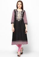 Kurti'S Black Embroidered Kurtis