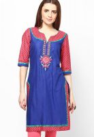 Kurti'S Blue Embroidered Kurtis