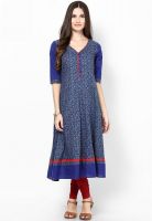 Kurti'S Blue Printed Kurtas