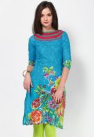 Kurti'S Blue Printed Kurtis