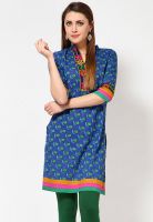 Kurti'S Blue Printed Kurtis