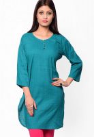 Kurti'S Blue Solid Kurtis