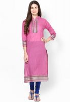 Kurti'S Pink Embellished Kurtas