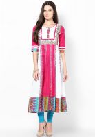 Kurti'S Pink Embroidered Kurtas