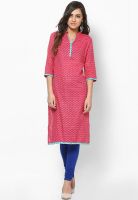 Kurti'S Pink Printed Kurta