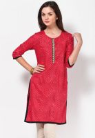 Kurti'S Pink Printed Kurtis