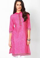 Kurti'S Pink Printed Kurtis