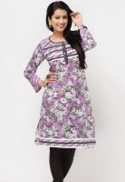 Kurti'S Purple Printed Kurtis