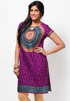 Kurti'S Purple Printed Kurtis