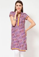 Kurti'S Purple Printed Kurtis