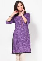 Kurti'S Purple Printed Kurtis