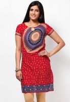 Kurti'S Red Printed Kurtis