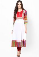 Kurti'S White Embroidered Kurtas