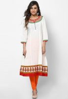 Kurti'S White Printed Kurtas