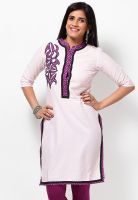 Kurti'S White Solid Kurtis