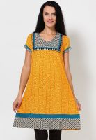 Kurti'S Yellow Printed Kurtis