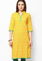 Kurti'S Yellow Printed Kurtis