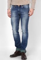 Lawman Pg3 Blue Solid Slim Fit Jeans