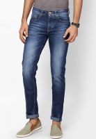 Lawman Pg3 Blue Solid Slim Fit Jeans