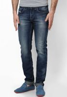 Lawman Pg3 Blue Solid Slim Fit Jeans