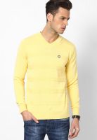 Lawman Pg3 Lemon Solid V Neck T-Shirts