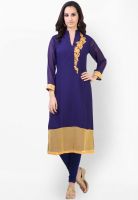 Libas Blue Embroidered Kurtas