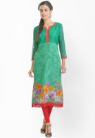 Libas Green Printed Kurtas