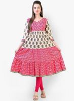 Libas Pink Printed Kurtis