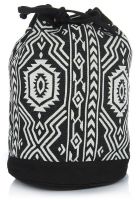 MB Aztec Black Canvas Bucket Backpack