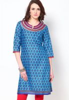 Magnetic Designs Blue Printed Kurtis