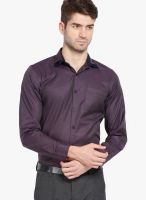 Mark Taylor Purple Check Slim Fit Formal Shirt