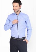 Mark Taylor Striped Blue Formal Shirt