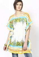 People White Printed Kurtis