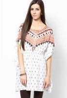 People White Printed Kurtis