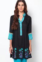 Peppertree Black Printed Kurtis