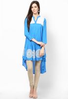 Peppertree Blue Solid Kurta