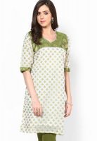 Plume Green Printed Kurtis