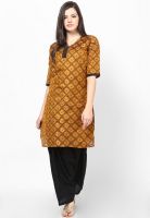 Plume Mustard Yellow Embroidered Kurta