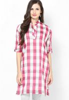 Plume Pink Checked Kurta