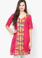 Plume Pink Printed Kurta