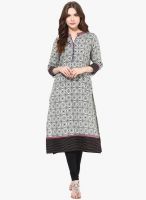 Prakhya Black Printed Kurta