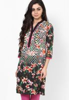 Rain & Rainbow Black Printed Kurtas