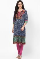 Rain & Rainbow Blue Printed Kurtas