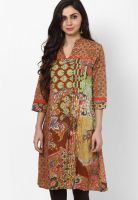 Rain & Rainbow Brown Printed Kurtas