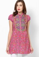 Rain & Rainbow Pink Printed Kurtis