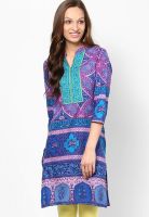 Rain & Rainbow Purple Printed Kurtas