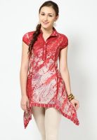 Rain & Rainbow Rust Printed Kurtis