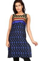 Raindrops Blue Printed Kurtis